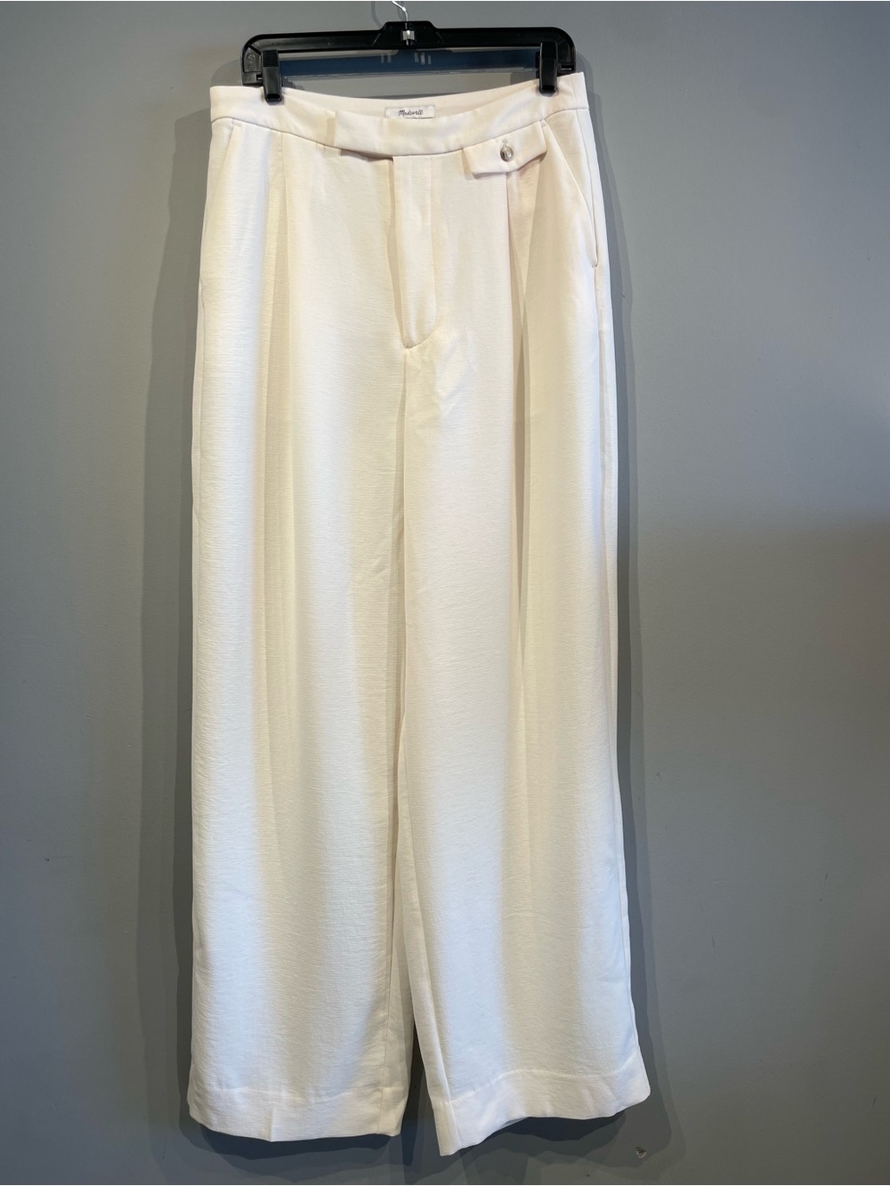 Madewell Cream Wide-Leg Dress Pants size 12Tall